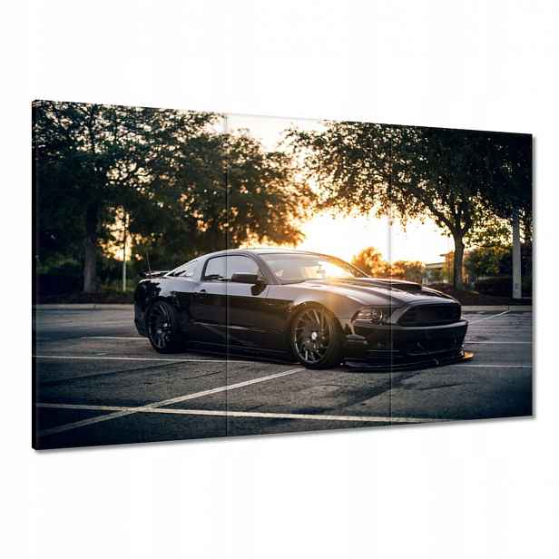 Obrazy 120x80 Černá bestie Mustang