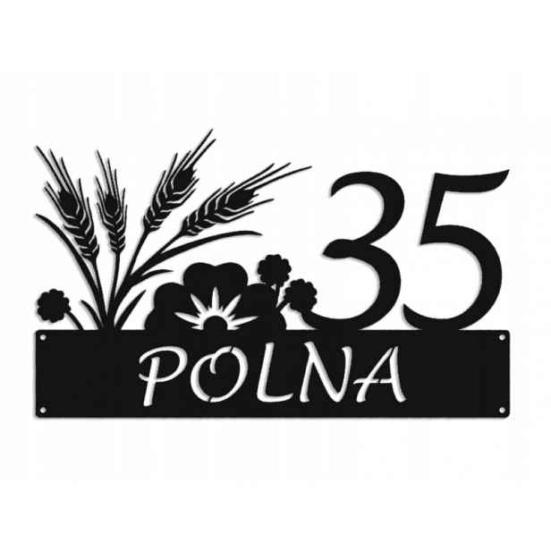 Číslo Na Dům 48cm Tabule Adresa Ocel 2mm ulice Polna