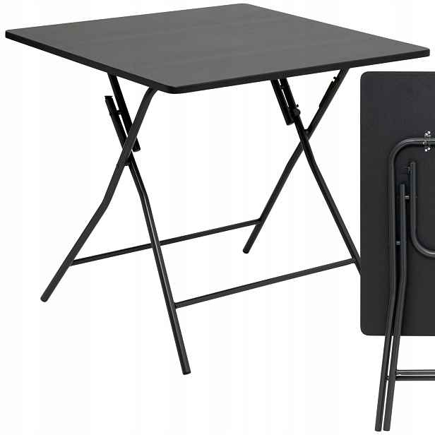 Skládací Stůl 80x80 cm turistický Barový na terasu Zahrada Bivak stůl 4 osoby