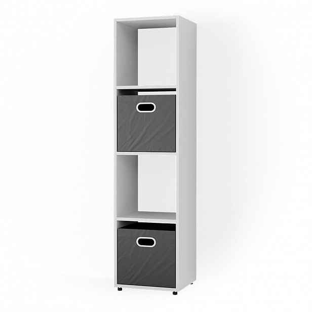 Vicco DĚLICÍ STĚNA Ludus Bílá 142.5 x 36.2 cm se 2 skládacími boxy (antracit)
