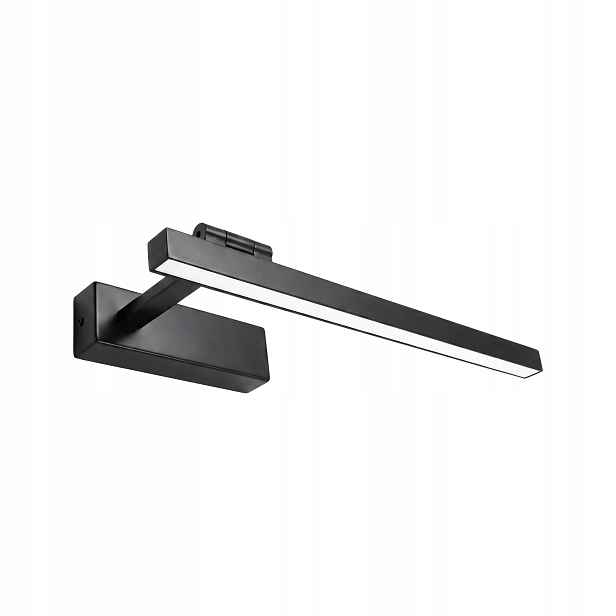 Led Koupelnové Nástěnné Svítidlo 40 CM SWE034-1W Černé, Černá, Nastavitelné