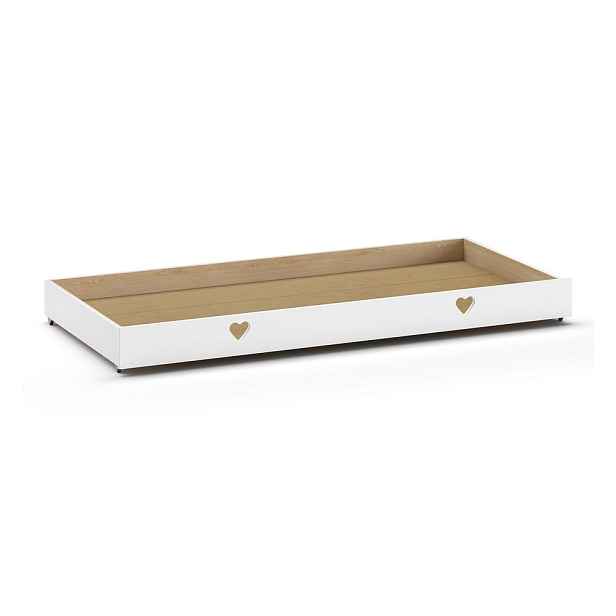 Bílý šuplík pod dětskou postel 90x200 cm Amori - Vipack