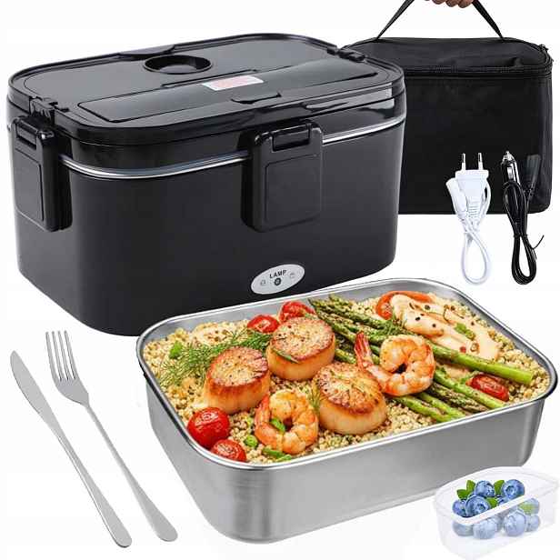 Elektrický Obědový Box Ohřívač Oběda 1800 ML 12/24 V Termotaška