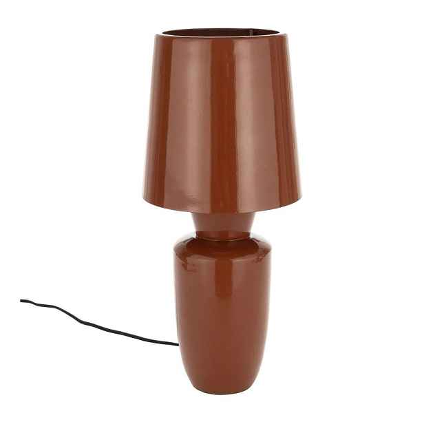 Kovová stolní lampa v terakotové barvě s kovovým stínidlem (výška 42 cm) Classy – Zuiver