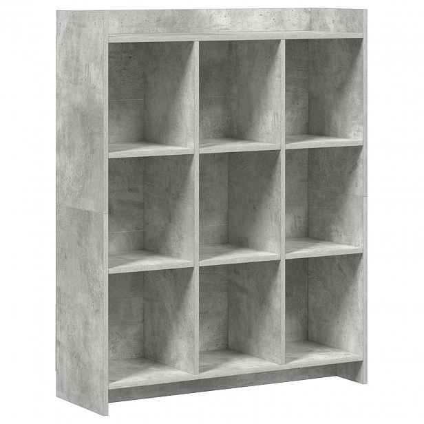 vidaXL knihovna Betonově šedá 87,5 x 30 x 111 cm Kompozitní dřevo