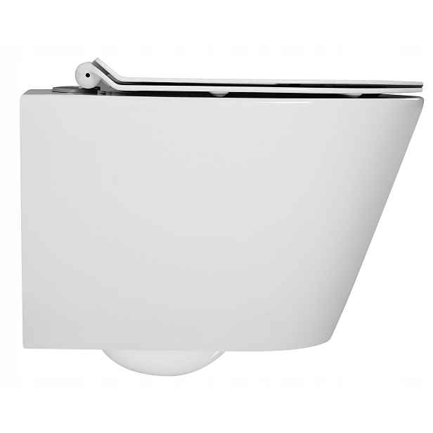 Wc Mísa Závěsná Toaletní Bílá Rimless Bez Příruby Neo Deska