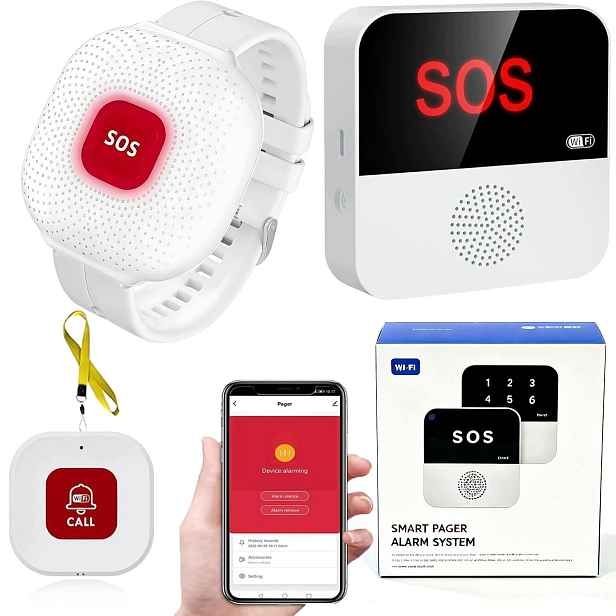 Bedee Sos WiFi Senior náramek Tlačítko Přijímač App Bez předplatného