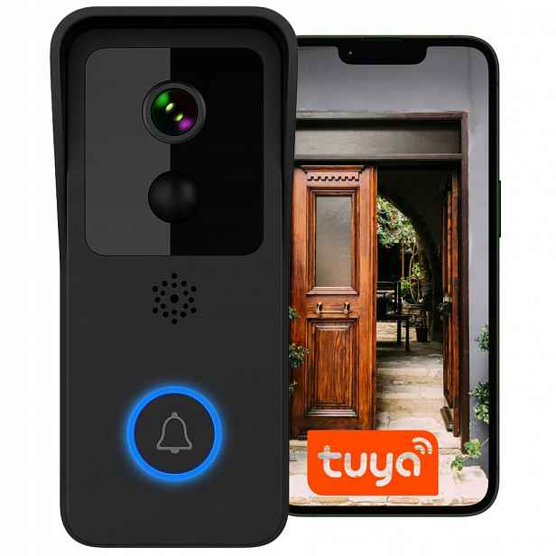 Bezdrátový Zvonek S Kamerou Na Dveře Brány Wifi Tuya Dálkový Náhled 12V