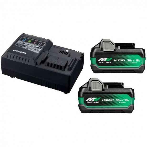 HiKOKI - Sada nabíječky a 2x aku Multivolt 18/36 V 5,0/2,5 Ah UC18YSL3WHZ