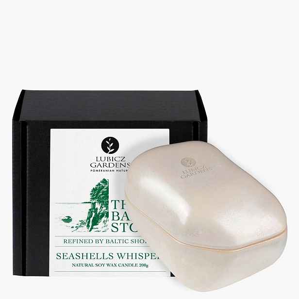 Lubicz Gardens Svíčka Baltic Stone Seashells Whisper kámen 200 g