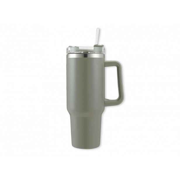 Termohrnek s brčkem TERMOS 1000 ml, šedý