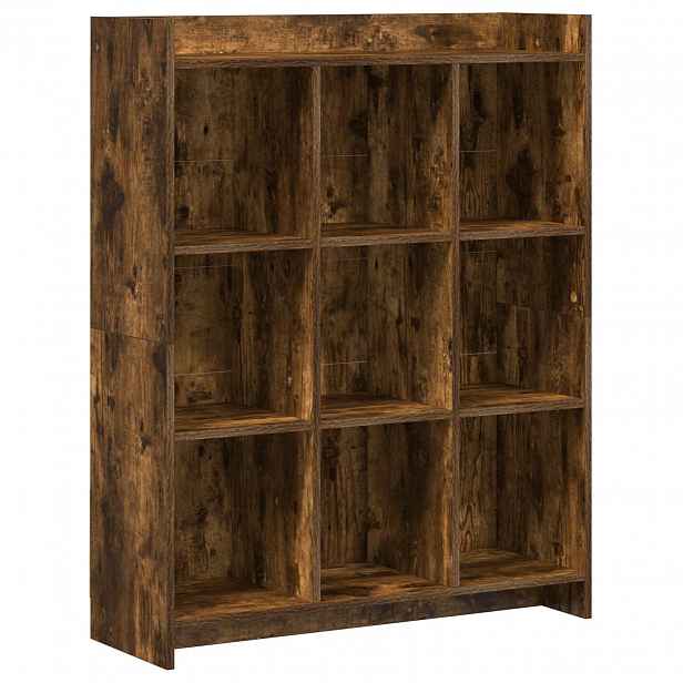 vidaXL knihovna Kouřový dub 87,5 x 30 x 111 cm Kompozitní dřevo