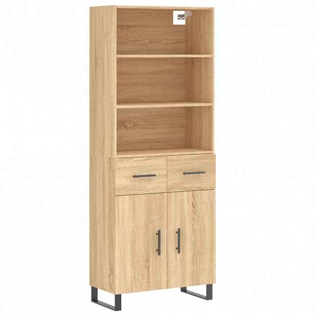 vidaXL Skříň highboard dub sonoma 69,5 x 34 x 180 cm kompozitní dřevo