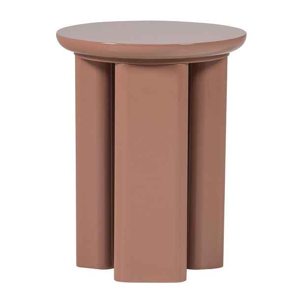 Lesklý kulatý odkládací stolek ø 40 cm Orivo – WOOOD
