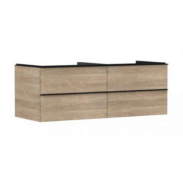 Skříňka pod umyvadlo pod desku Hansgrohe Xelu Q 136x49,5x55 cm přírodní dub 54088670