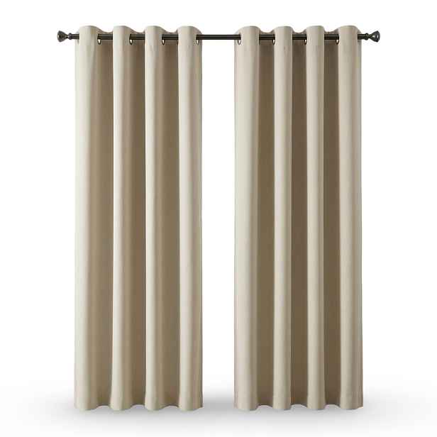 Termoizolační zatemňovací závěsy Sada 2 kusů 135 x 240 cm Béžová