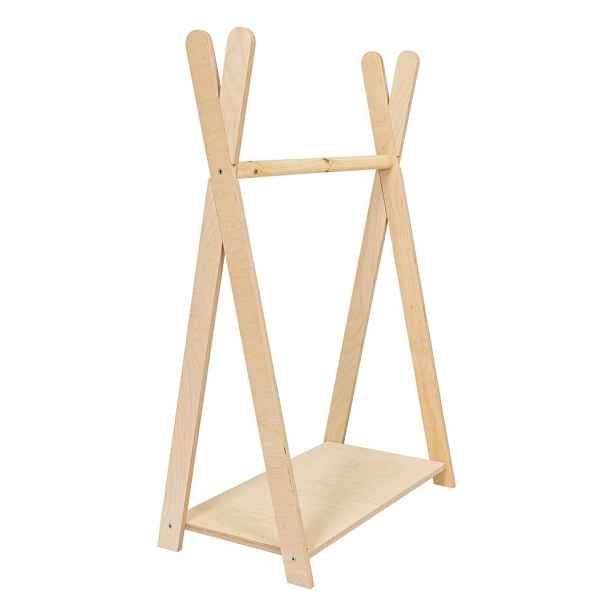 Dětský věšák v dekoru borovice v přírodní barvě 98x97 cm Montessori – Meowbaby