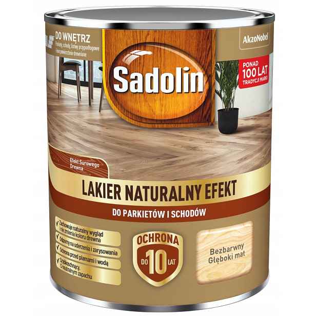 Sadolin Lak Přírodní Efekt 4,5 L Hluboký Matný