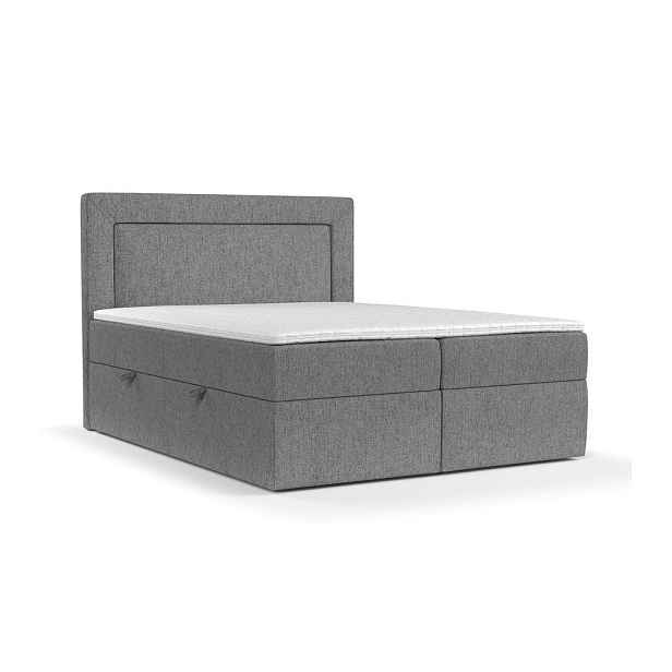 Šedá boxspring postel s úložným prostorem 180x200 cm Imagine – Maison de Rêve