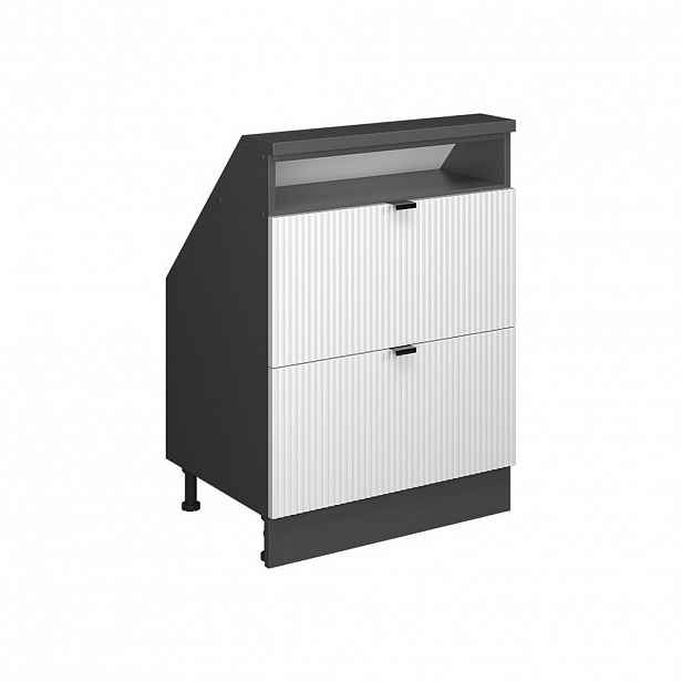 Vicco ŠIKMÁ SKŘÍŇ Rion Bílé zvlnění 60 x 81.6 cm se 2 zásuvkami