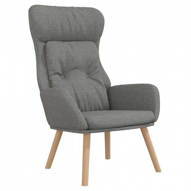 vidaXL Relaxační křeslo světle šedé textil