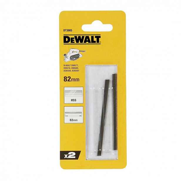 DeWALT - Oboustranný nůž do hoblíků, 82 mm, 2 ks DT3905