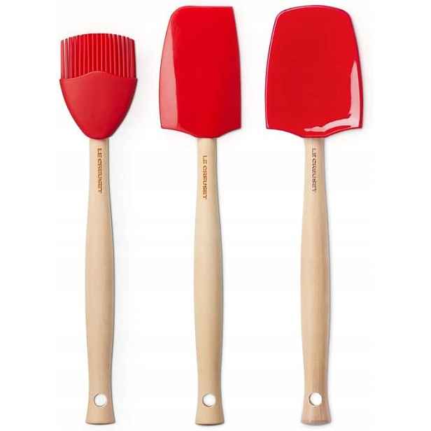 Le Creuset Craft Sada 3 Dílů Stěrka Lžíce Kartáč Silikon