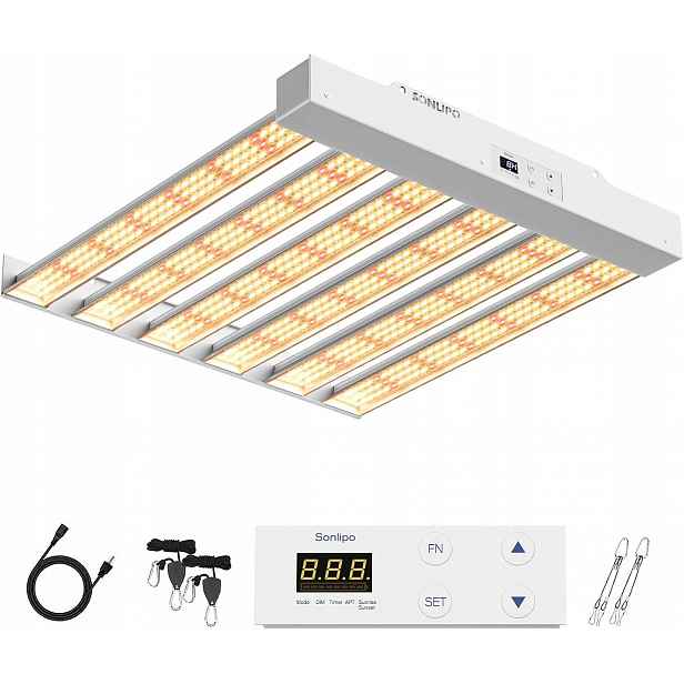 Led Lampa Pro Růst Rostlin Sonlipo Grow 200W Osvětlení Časovač Regulace