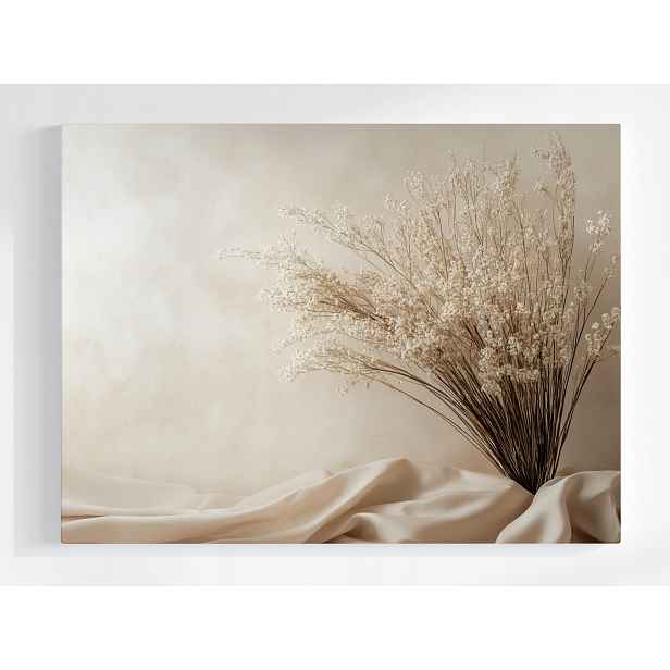 Plakát Sušené Květiny Boho Béžový Minimalismus 100x75