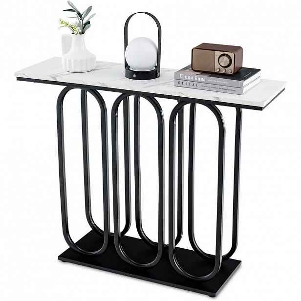 COSTWAY KONZOLOVÝ STOLEK 80 cm bílý