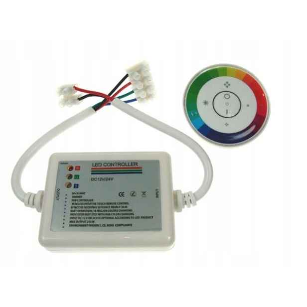 Led kontrolér Rf dotykový 18A 6 key bílý kulatý