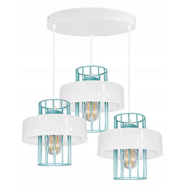 Závěsná stropní lustrová lampa Loft Prestige, bílá, Led stropní lampa