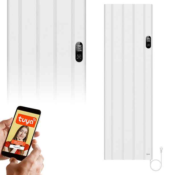 Elektrický Vertikální Panelový Nástěnný Ohřívač 1500 W 165 cm Smart