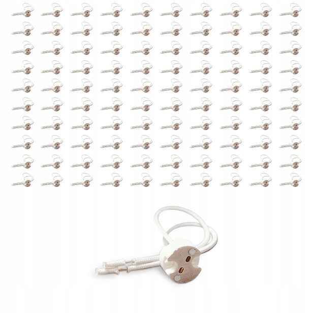 100x Keramická objímka pro násadu G5.3 halogenová kostka Set