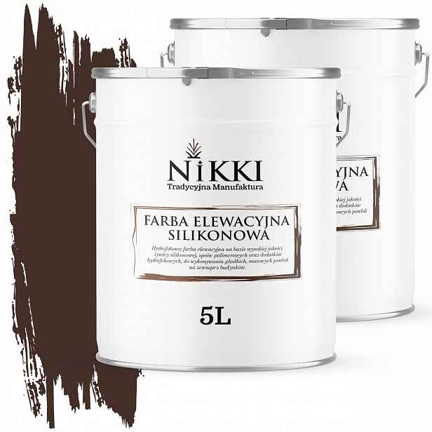 Barva Silikonová Fasádní Barva 2X5L Čokoládově Hnědá RAL8017 Pro Fasády