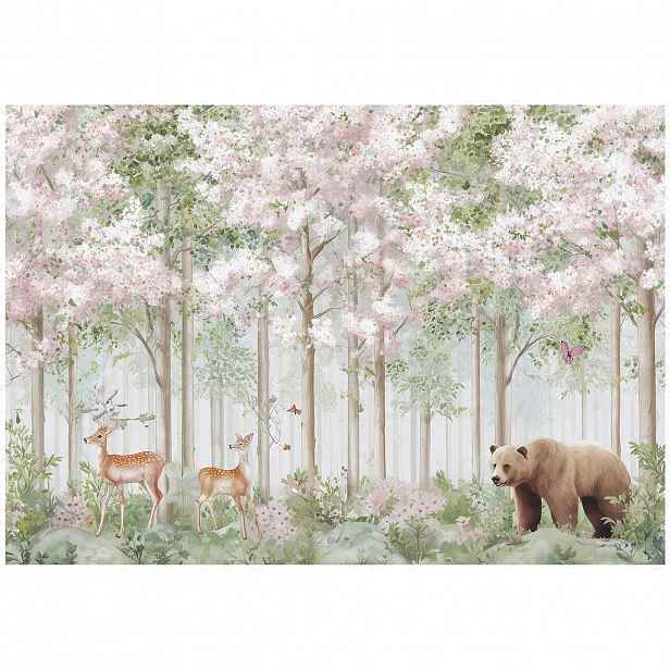 Wallarena FOTOTAPETA do dětského pokoje les zvířata jelen 300x210