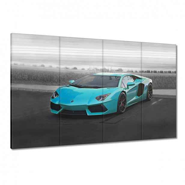 Obrazy 120x80 Tyrkysové sportovní auto