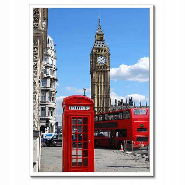Plakáty v rámu 50x70 Londýn Big Ben Budka Uk