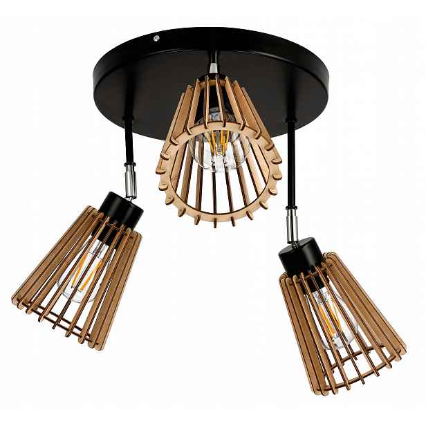 Lampa stropní svítidlo lustr pohyb vysoký strop Dřevo eko