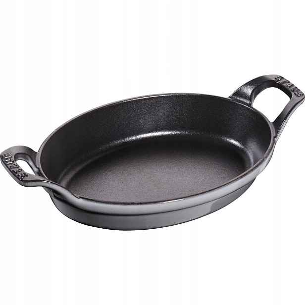 Mini Zapékací Nádoba Staub Oválná 21x15 cm Šedá Litinová 0.7 l