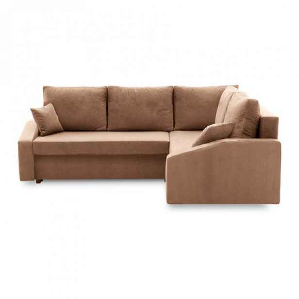 Rohová rozkládací sedací souprava GRANDE PLUS - color mikro Pravá Cappuccino