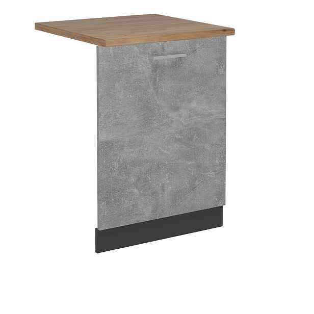 Vicco ČELNÍ PANEL MYČKY R-Line Beton 60 cm , PD Dub