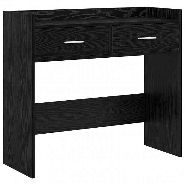 vidaXL Konzolový stolek Černý dub 90 x 35 x 80 cm Kompozitní dřevo