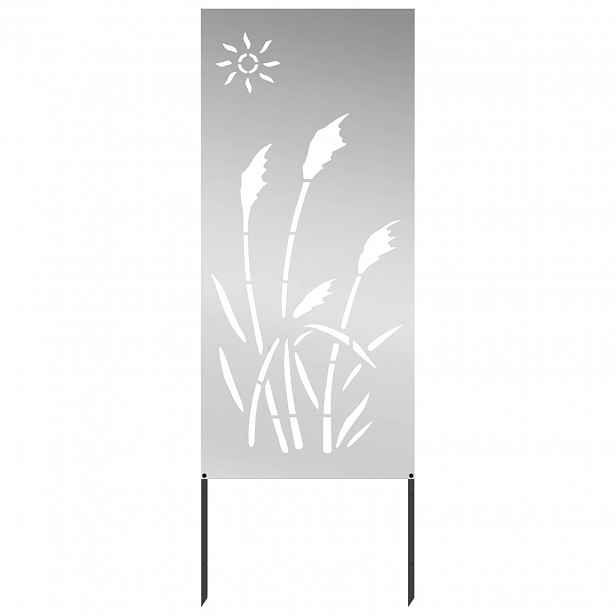 vidaXL Soukromí na zahradě Stříbrná 50 x 140 cm Pozinkovaná ocel