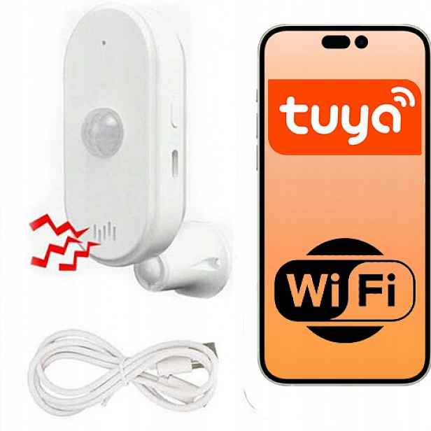 Wifi pohybový senzor napájený kabelem Tuya Smart Pir detektor pohybu