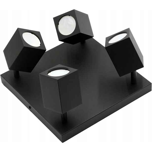 IdeaLED Stropní Svítidlo Černá Quantus 4xGU10 40W Metal IP20