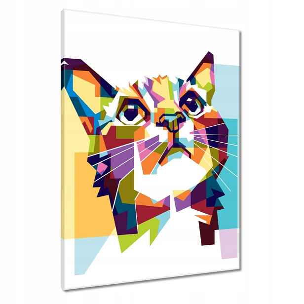 Obrazy 60x80 Abstraktní kočka