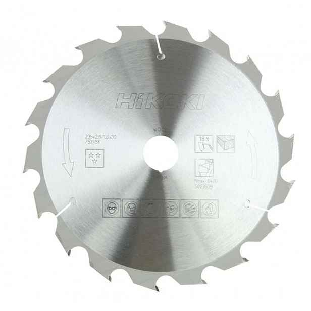 HiKOKI - Pilový kotouč na dřevo 235x30 mm, 18 zubů 752456