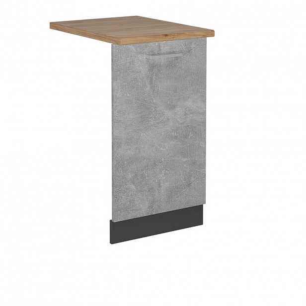 Vicco ČELNÍ PANEL MYČKY R-Line Beton 45 cm , PD Dub