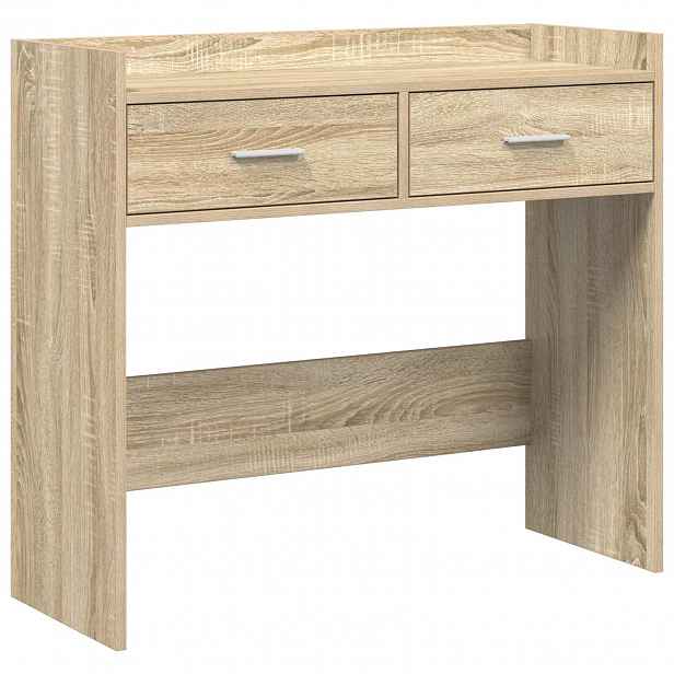 vidaXL Konzolový stolek Dub sonoma 90 x 35 x 80 cm Kompozitní dřevo